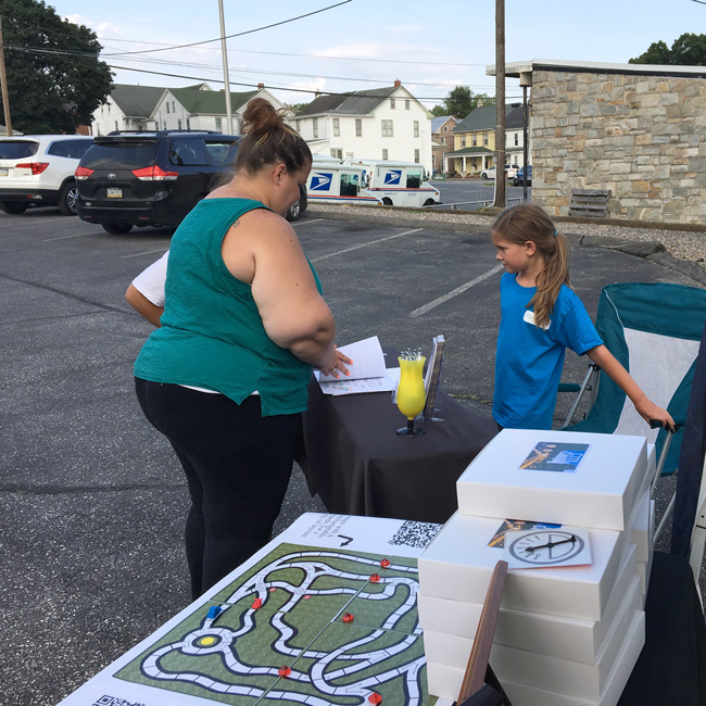 selling her books to readers